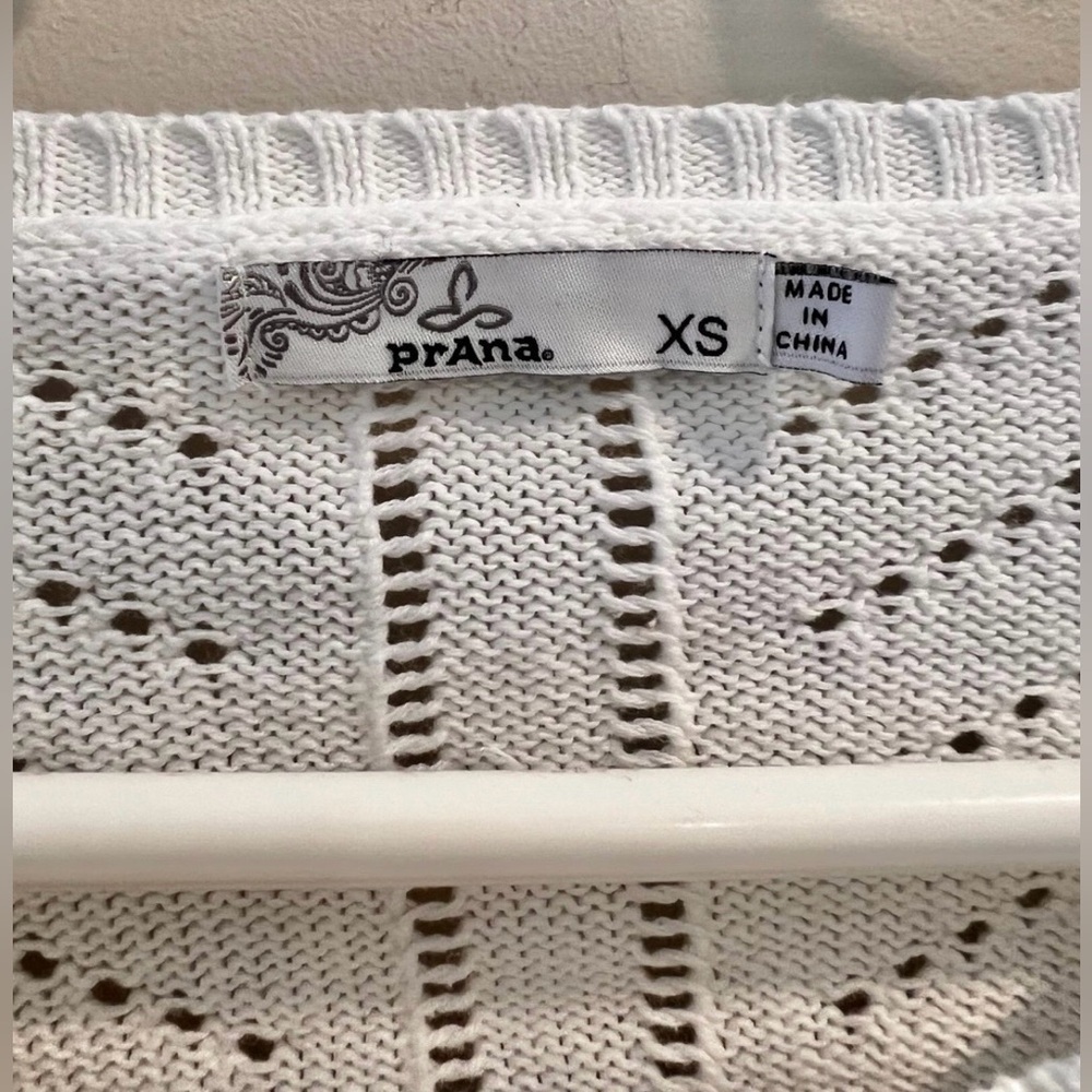 prAna white parker sweater pull over organic white size XS - Picture 5 of 6